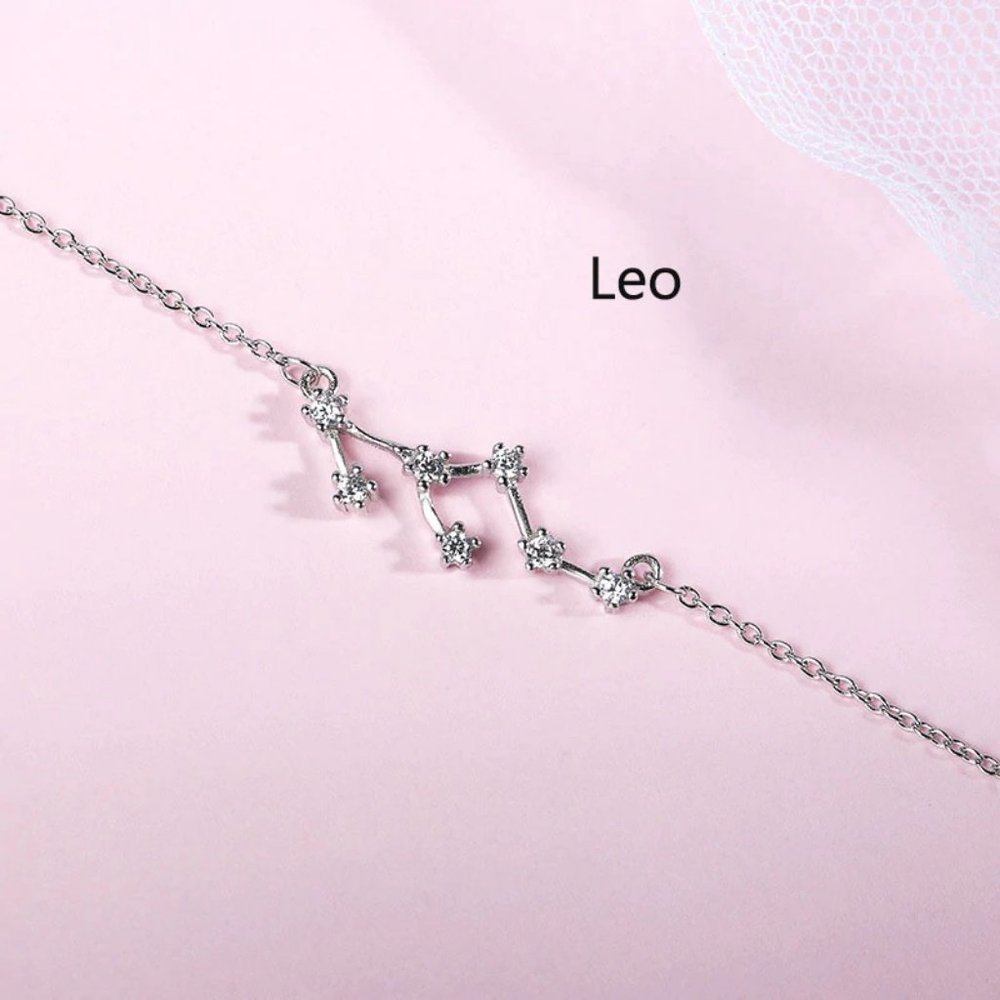 *NEW 925 Sterling Silver Zodiac Bracelet-Leo